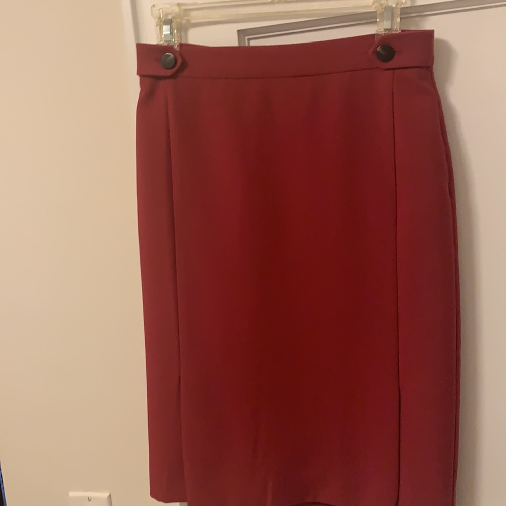 ANN TAYLOR,  raspberry pencil skirt.